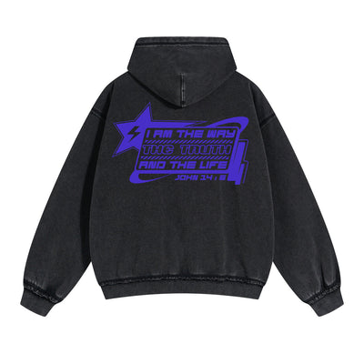 I Am The Way Christian Double Slider Zip Hoodie-INNBLAC