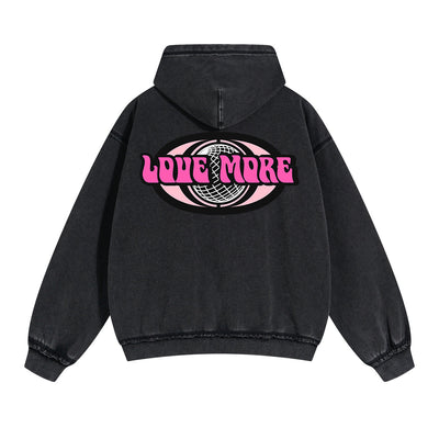 Love More Y2K Valentines Day Double Slider Zip Hoodie-INNBLAC