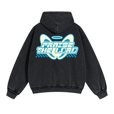 Praise The Lord Christian Y2k Double Slider Zip Hoodie-INNBLAC