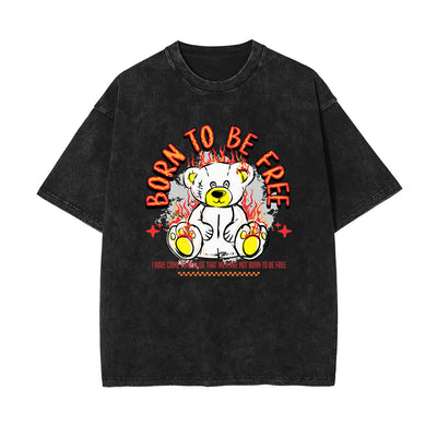 Teddy Bear Urban Streetwear Illustration Tee-INNBLAC