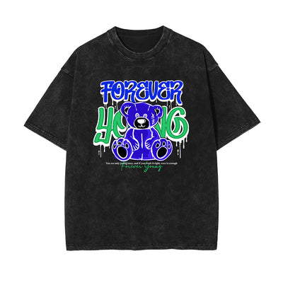 Teddy Bear Urban Streetwear Illustration Tee-INNBLAC