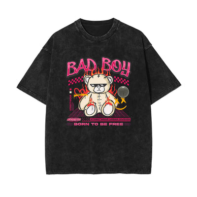Teddy Bear Urban Streetwear Illustration Tee-INNBLAC