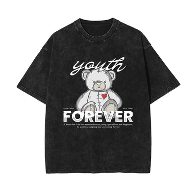 Bear Doll Urban Streetwear Graffiti Tee-INNBLAC
