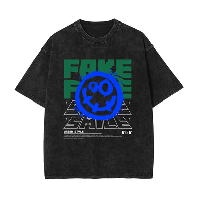 Graffiti Smile Streetwear Graphic Tee-INNBLAC