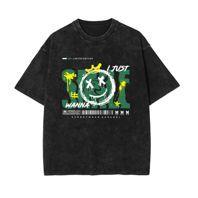Graffiti Smile Streetwear Graphic Tee-INNBLAC