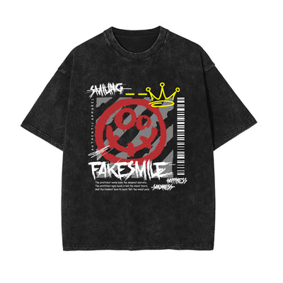 Graffiti Smile Streetwear Graphic Tee-INNBLAC