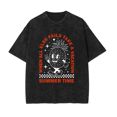Cute Cartoon Character Graphic Tee-INNBLAC