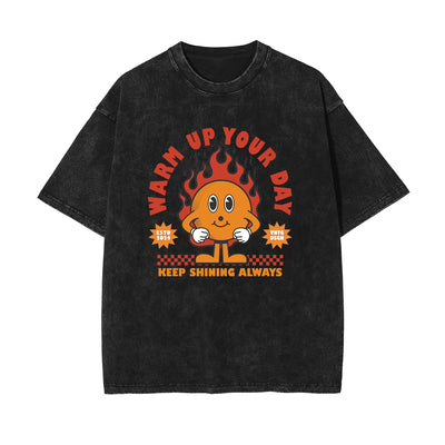 Retro Cartoon Character Graphic Tee-INNBLAC