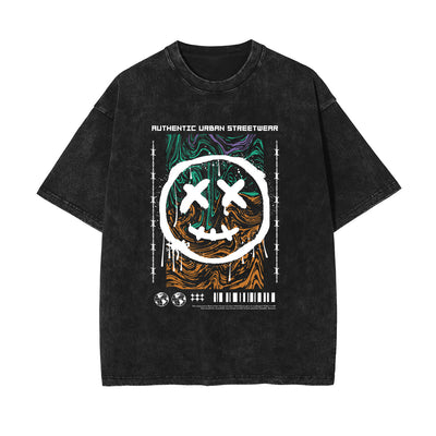 Graffiti Smile Streetwear Graphic Tee-INNBLAC