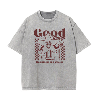 Cute Cartoon Character Graphic Tee-INNBLAC