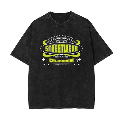 Urban Streetwear Stone Wash Graphic Tee-INNBLAC