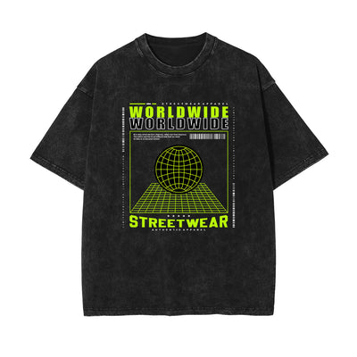 Urban Streetwear Stone Wash Graphic Tee-INNBLAC