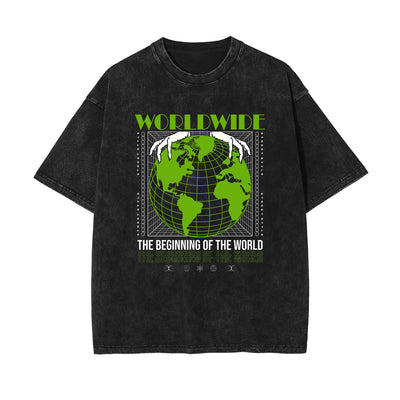 Urban Streetwear Stone Wash Graphic Tee-INNBLAC