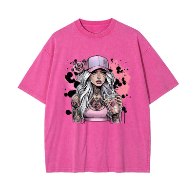 Tattoo Girl Animes Graphic T Shirt-INNBLAC