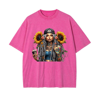 Tattoo Girl Animes Graphic T Shirt-INNBLAC