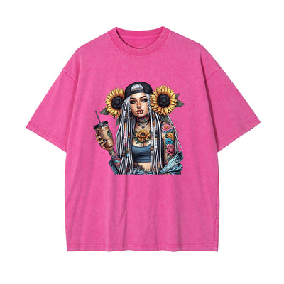 Tattoo Girl Animes Graphic T Shirt-INNBLAC
