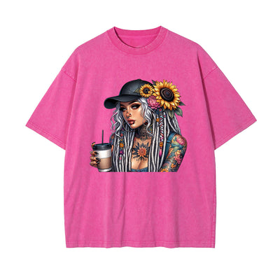 Tattoo Girl Animes Graphic T Shirt-INNBLAC
