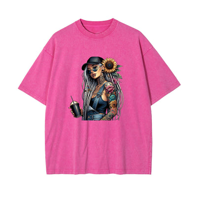 Tattoo Girl Animes Graphic T Shirt-INNBLAC