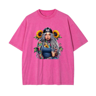 Tattoo Girl Animes Graphic T Shirt-INNBLAC