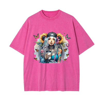 Tattoo Girl Animes Graphic T Shirt-INNBLAC