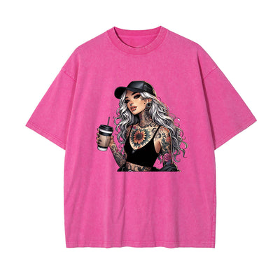Tattoo Girl Animes Graphic T Shirt-INNBLAC