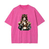 Stylish Lady With Coffee Graphic Tee-INNBLAC