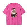 Stylish Lady With Coffee Graphic Tee-INNBLAC