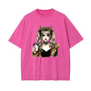 Stylish Lady With Coffee Graphic Tee-INNBLAC
