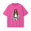 Stylish Lady With Coffee Graphic Tee-INNBLAC