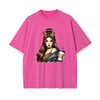 Stylish Lady With Coffee Graphic Tee-INNBLAC