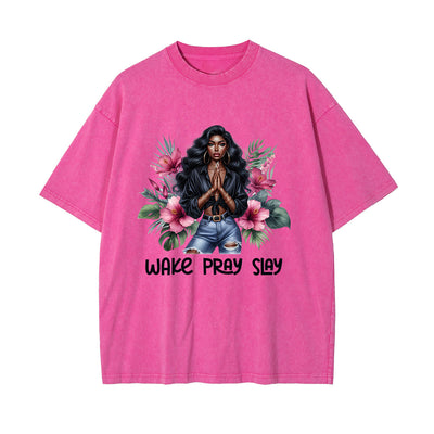Black Girl Praying Graphic Tee-INNBLAC