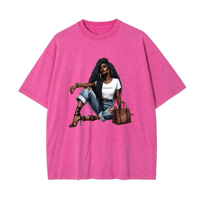 Black Girl Praying Graphic Tee-INNBLAC