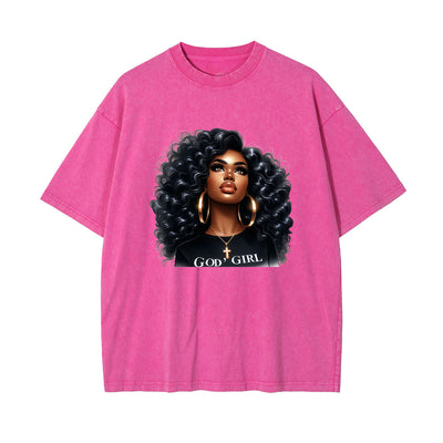 Black Girl Praying Graphic Tee-INNBLAC
