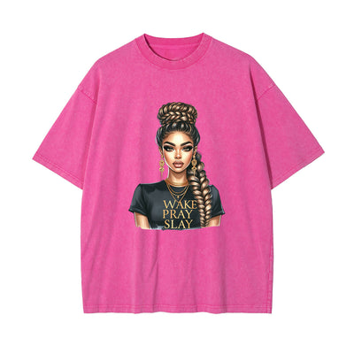 Black Girl Praying Graphic Tee-INNBLAC