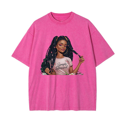 Black Girl Praying Graphic Tee-INNBLAC