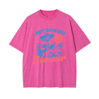 Retro Lady Reading Graphic Tee-INNBLAC