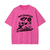 Retro Lady Reading Graphic Tee-INNBLAC