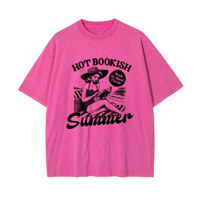 Retro Lady Reading Graphic Tee-INNBLAC