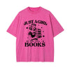 Retro Lady Reading Graphic Tee-INNBLAC