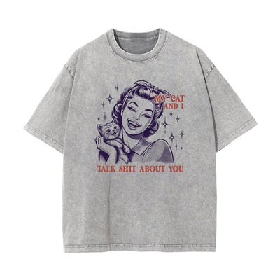 Retro Lady Quotes Graphic Tee-INNBLAC
