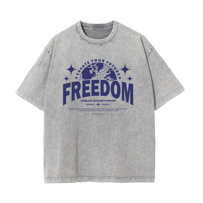 Urban Streetwear Stone Wash Graphic Tee-INNBLAC